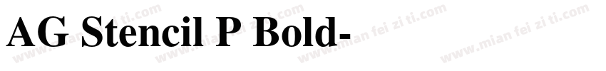 AG Stencil P Bold字体转换